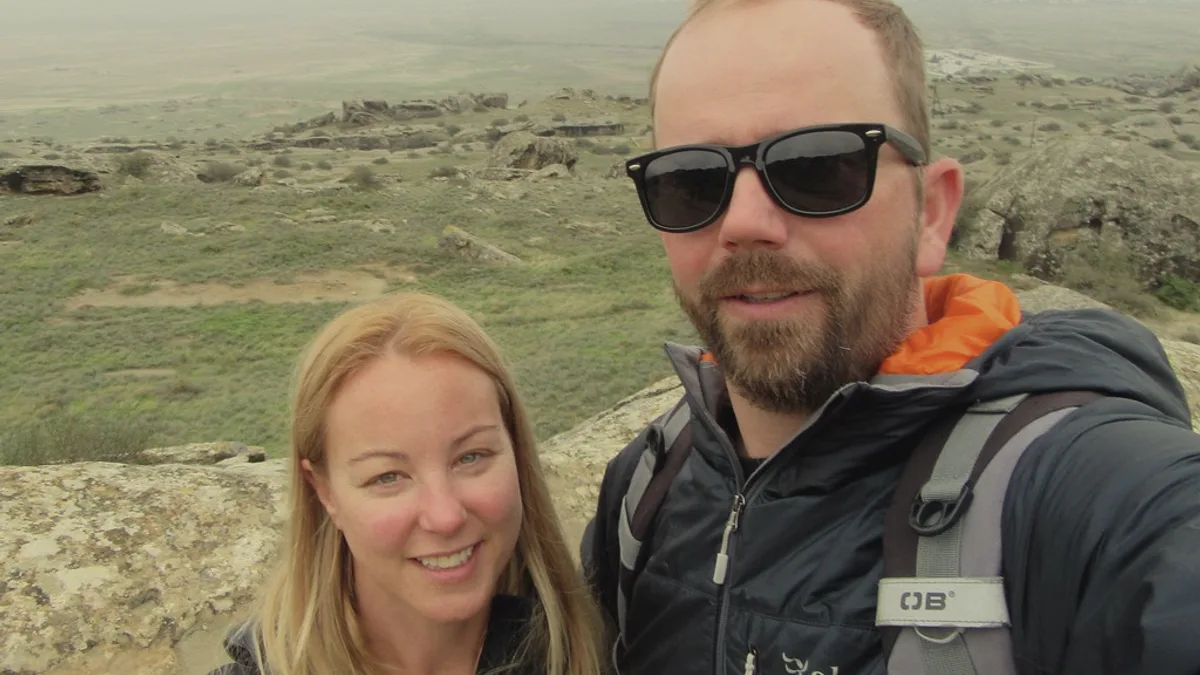 Us and Azerbaijan landscape Qobustan